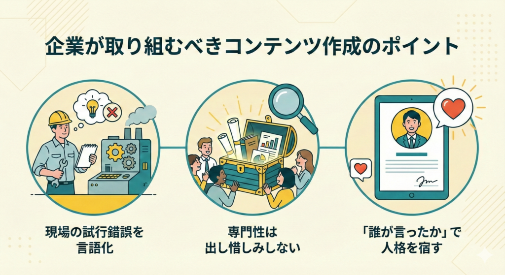 企業が取り組むべきコンテンツ作成のポイント