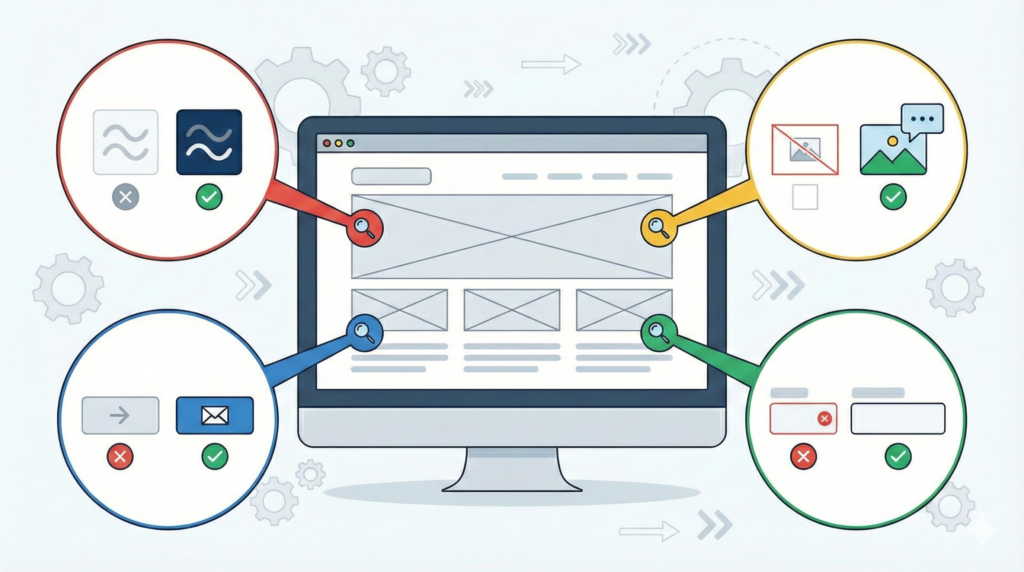 具体的にWEBサイトのどこを見直せばいい?