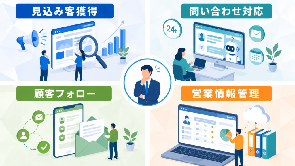営業活動のどこに人手がかかっているのか